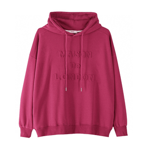 Sudadera con Capucha Extra Grande de Algodón Grueso con Estampado 3D en Relieve para Mujer, Sudadera con Capucha Personalizada con Estampado en Relieve - Product Image 1