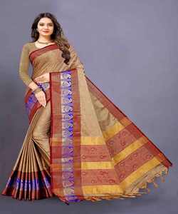 Saree en soie douce avec chemisier Vêtements pour femmes Dames Fête Festival Usage quotidien Sari en soie de coton doux Vente en gros à bas prix Ethnique - Product Image 2