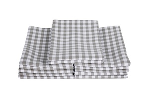 ผ้าไมโครไฟเบอร์สีเทาผ้าฝ้าย100% ลายตารางลายกอล์ฟแห้งเร็วแบบยั่งยืนสำหรับใช้ในบ้าน - Product Image 2