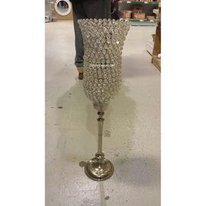 Diseño clásico Boda Decoración al aire libre Centros de mesa de metal y cristal Huracanes Color plata para la decoración del hogar y eventos - Product Image 2