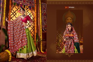 ออกใหม่ออกแบบ chaniya choli กับ dupatta คอลเลกชัน lehenga ยาว (เย็บ) 40นิ้วยาว42เอว - Product Image 5
