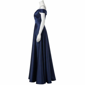 Vestido de Noche con Hombros Descubiertos, Estilo Imperio, en Satén, Tela Suave y Lisa, Elegante, para Eventos Formales, Mercado Mayorista - Product Image 5