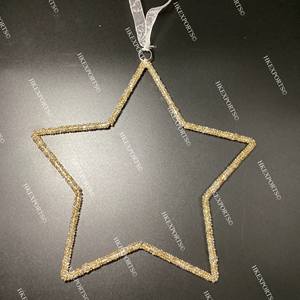 Venta al por mayor de adornos colgantes de estrellas de Navidad con cuentas multicolores hechos a mano decoraciones festivas para la temporada de vacaciones - Product Image 6