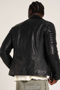 Blouson en cuir pour homme, style moto, hiver 2026, nouvelle collection, décontracté, écologique, respirant, grandes tailles - Product Image 2