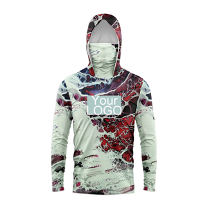 Camisa de Pesca Personalizada de Alta Calidad con Protección UV, Transpirable, Impermeable, de Secado Rápido, con Degradado de Color y Manga Larga con Capucha - Product Image 5