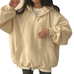 2025 pakistanais haute qualité 100% coton femmes Style Baggy sweats à capuche brodé lavé avant Logo automne imprimé à capuche - Product Image 1