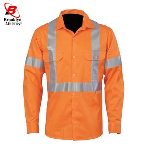 ความปลอดภัยการประชุมเชิงปฏิบัติการเสื้อผู้ชายขายส่งผ้าฝ้าย100% การมองเห็นสูงแขนยาวเสื้อสำหรับผู้ชาย - Product Image 3