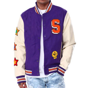 Nueva mejor calidad personalizada adulto/joven béisbol Letterman chaqueta bordado cuero manga Letterman Varsity chaqueta - Product Image 1