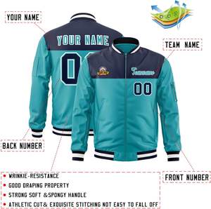 Veste universitaire zippée OEM personnalisée avec des logos et des couleurs d'équipe pour les clients grossistes du monde entier - Product Image 3