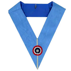 2025 Delantal De Maestro De Rito De Emulación Inglesa En Cuero 3 Rosetas Y Colgantes - Product Image 2