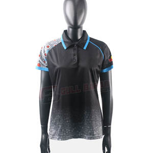 Gran oferta, camiseta de manga corta ajustada para mujer para Polo, camisa de sublimación deportiva de Golf de lona de secado rápido - Product Image 1