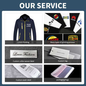 Caliente deportes ligero Softshell personalizado tira reflectante bolsillo con capucha rompevientos ropa deportiva invierno al aire libre chaquetas impermeables - Product Image 4