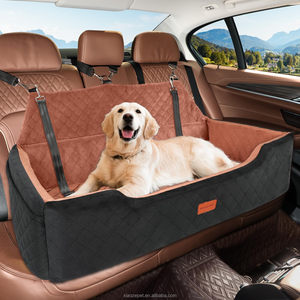 Maßgefertigtes Dunkelgraues Samt-Rechteckiges Orthopädisches Hundebett Outdoor-Reise Memory-Schaum Großes Haustier-Autositzbett für Mittelgroße und Große Hunde - Product Image 1