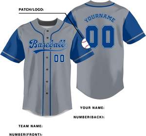 Maillots de baseball personnalisés de haute qualité avec un design respirant Nom et numéro personnalisés Options de taille plus Prix très raisonnables - Product Image 2