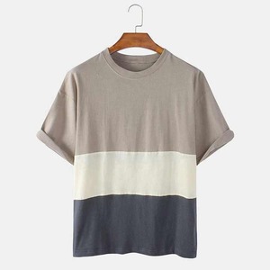 Camisetas personalizables de algodón 100% OEM ODM Elección promocional barata Plus Hombres 180 gramos Técnica teñida Lisa Fibra de Bambú - Product Image 4