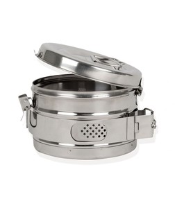 Cassette de instrumento estéril de esterilización Dental para autoclave desmontable de 4 piezas, caja de bandeja de acero inoxidable - Product Image 1