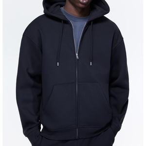 Sudadera con Capucha Personalizada Unisex para Hombre, Corte Cuadrado, Hombros Caídos, Lisa, 100% Algodón Ecológico, Logotipo Bordado, Sudadera con Capucha de Lujo con Cremallera - Product Image 5