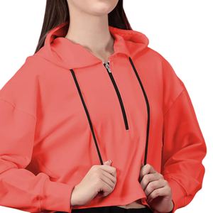 Sudadera CON CAPUCHA DE Top corto de aspecto callejero para mujer, sudaderas transpirables antiarrugas, Sudadera con capucha de estilo de exportación de gama de moda - Product Image 6