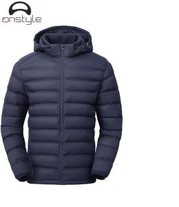 Veste à capuche personnalisée pour hommes, manteau chaud d'hiver confortable et élégant, veste en duvet épaisse en toile pour l'extérieur, style High Street - Product Image 2