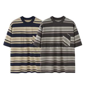 T-shirts de sport pour hommes de qualité supérieure, style court, haute qualité, 100% polyester, vêtements décontractés pour adultes, style ligne, 220 grammes - Product Image 1