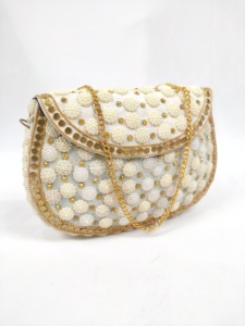 Sac de soirée bohème fait main pour femmes, pochette en résine mosaïque nacre avec chaîne, usage quotidien, modèle tendance - Product Image 6