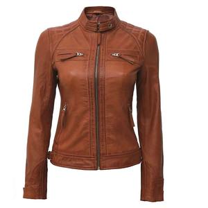 Chaqueta Bomber de Cuero PU para Mujer, Impermeable, Resistente al Viento, Ecológica, Color y Talla Personalizables, Servicio OEM - Product Image 1