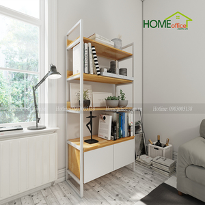 Modern 4-Tier Standing Wood <b>Shelf</b> SFKS027 for Living Room Decorative Purpose - Product Image 4