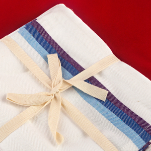 Toalla de hueso de arenque de algodón 100%, microfibra de lino sostenible de secado rápido en turquesa para el hogar, playa, Cocina, Restaurante infantil - Product Image 1