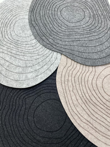 Klassisches Holzmaserung-Design Umweltfreundliche Anpassbare Filzuntersetzer Mehrzweck-Tischset Untersetzer Blumentopf-Unterlage Lasergravierte Linien - Product Image 6