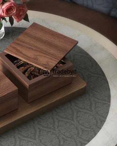 Quemador Bakhoor de madera Tradebyd, soporte de incienso árabe hecho a mano para meditación con fragancia y regalos - Product Image 4