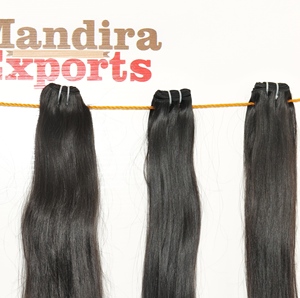 Wholesale 100% <b>Cheap</b> Indian Virgin Remy None Chemical Processing Cuticle Aligned Black Straight Bundles Human Hair <b>Extensions</b> - Product Image 5