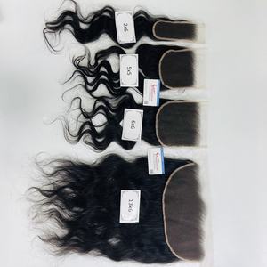 Extensiones de cabello con cierre de encaje de cabello crudo de alta calidad 100% cabello humano vietnamita liso natural y color de proveedor mayorista - Product Image 4