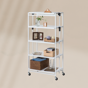 Durable 5-Tier Iron Shelf Storage <b>Cart</b> with Rolling Wheels Strong <b>Kitchen</b> <b>Islands</b> & <b>Carts</b> - Product Image 1