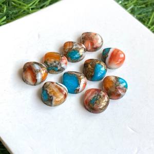 Huître Naturelle Cuivre Turquoise Cabochon Lot de Pierres Précieuses pour la Fabrication de Bijoux Bague Pendentif Bracelet - Product Image 1