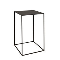 Table d'appoint artistique élégante de forme carrée avec grossiste du fabricant de style de bâtiment en métal de couleur noire