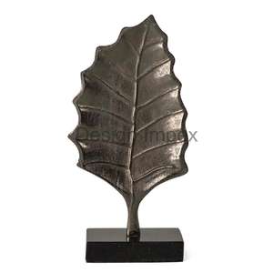 Feuille Accent Événements Vacances Noël Articles décoratifs Sculpture de feuille en aluminium coulé Objet de table Artisanat en métal Feuille d'argent personnalisée - Product Image 3