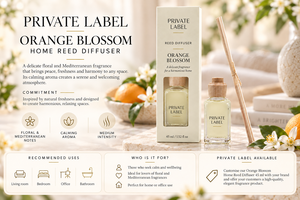 Difusor de Aroma de Flor de Azahar de Marca Privada 45ml OEM |   Fragancia Floral Mediterránea para el Hogar |   Hecho en España, UE - Product Image 3