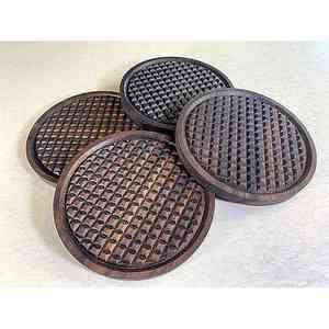 Nouveau Look Avec Prix Raisonnable Artisanat Broderie Dessous De Verre En Bois De Noyer Conception Personnalisée Fabricant De L'Inde Avec Une Qualité Supérieure - Product Image 3