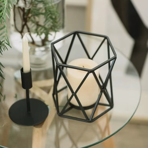 Bougeoir en métal de luxe pour la décoration de la maison Noël et utilisation intérieure élégante Design écologique - Product Image 1