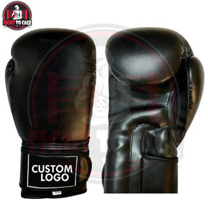 ชุดชกมวยหนังแท้คุณภาพสูงสุด สีดำทันสมัย พิมพ์โลโก้เองได้ ผู้ผลิตที่ดีที่สุด รับผลิตตามแบบ OEM/ODM - Product Image 6