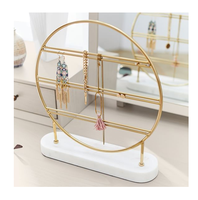Porte-bijoux en laiton de qualité supérieure porte-bijoux double en forme d'arbre avec base en laiton massif attirer organisateur d'accessoires meilleur prix