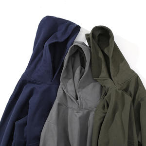 OEM 100% coton vierge pour hommes de haute qualité poids lourd coupe surdimensionnée logo d'impression personnalisé sweat-shirts à capuche et sweat-shirts à manches régulières pour hommes - Product Image 1