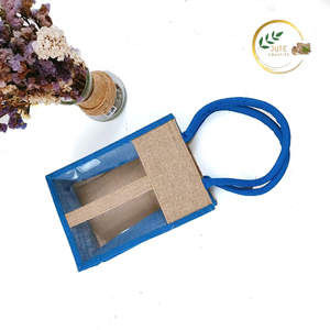 Venta al por mayor de bolsas de yute vino impresas personalizables de buena calidad hermosos productos de cuero y textiles fuertes con colores personalizados - Product Image 2