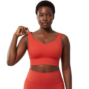 Soutien-gorge de sport extensible à col en V pour femme, soutien-gorge de yoga léger et respirant à dos profond pour femme - Product Image 3