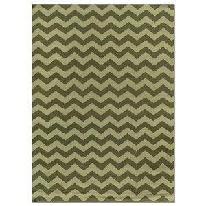 Tapis en viscose et laine Indusbar Green Flat Weaves Dwrm-151, style kilim à chevrons, pour salon, couloir, tapis rectangulaire en jute. - Product Image 1