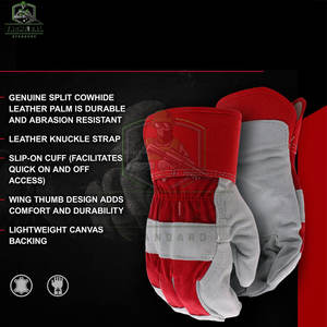 Gants de sécurité en cuir de qualité supérieure, sans silicone, sans poudre, respirants, flexibles, personnalisables, faible MOQ, dernier design, meilleurs - Product Image 5