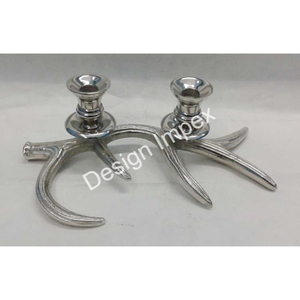 Portavelas Decorativo de Aluminio con Forma de Asta de Ciervo, Artesanía para Decoración Navideña y Suministros para Eventos - Product Image 6