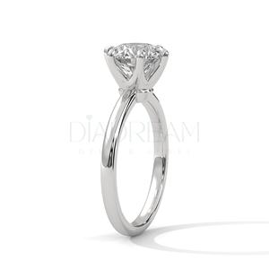 Bague en argent sterling 925 avec diamant solitaire pour femme en diamant de taille ovale cultivé avec clarté VVS dans un nouveau style à la mode - Product Image 5