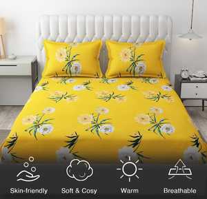 ชุดผ้าปูที่นอนผ้าฝ้ายคุณภาพดี 3 ชิ้น ลายดอกไม้คลาสสิก สไตล์เรียบหรู นุ่มสบาย เหมาะสำหรับเป็นของขวัญ 200TC ใช้ได้ทุกฤดู - Product Image 6