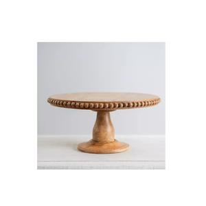 Support à gâteaux en bois hexagonal haut de gamme avec base en métal fabricant grossiste support à gâteau maison et décoration - Product Image 3